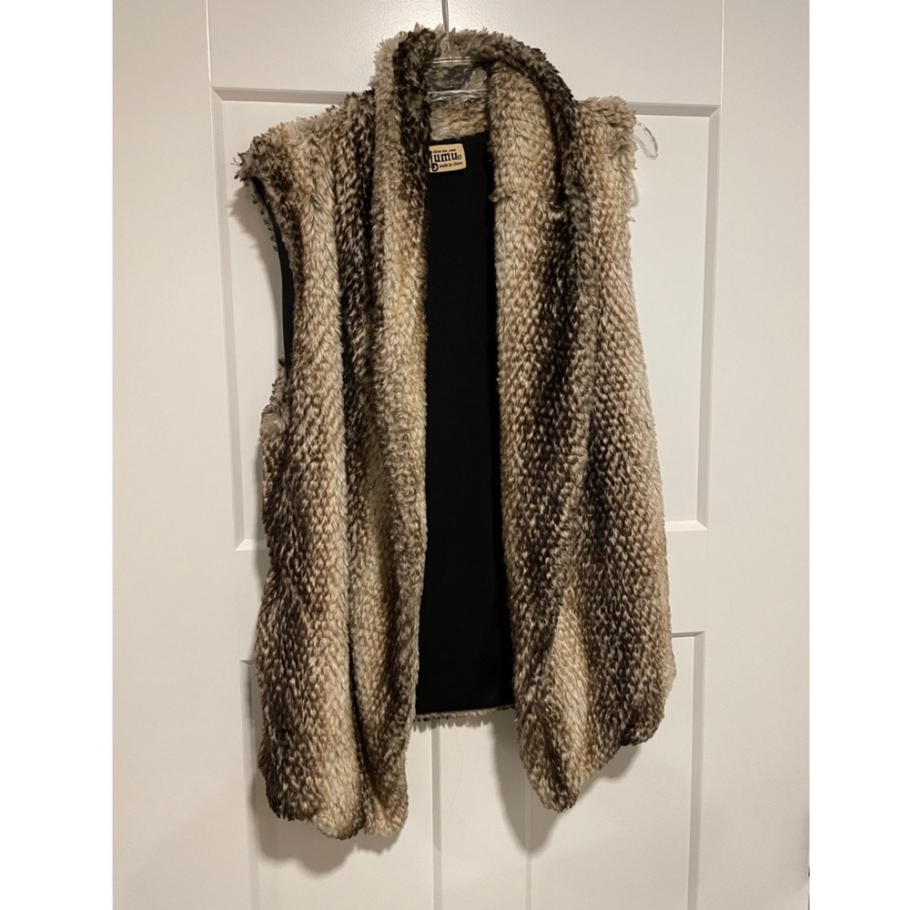 Show me your mumu faux fur vest